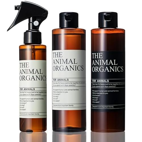 The Animal Organics Hundeshampoo & Conditioner & Fellsprays Set 98% pflanzliche Inhaltsstoffe in menschlicher Qualität Pflegt und befeuchtet das Haar Hergestellt in Japan 250ml+250ml+150ml von Matomn