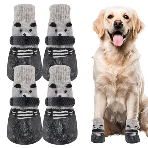 2 Paar Hundesocken Hundeschuhe Hundesocken Anti Rutsch Hundeschuhe Pfotenschutz Outdoor Pfotenschutz Hund Hunde Schuhe Outdoor Hundeschuhe Winter Hunde Schuhe Schuhe FüR Hunde Hundesocken Leckschutz von Matsizen