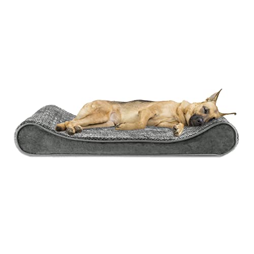 Mattress Solution, Großes wasserdichtes Schaumstoff-Hundebett mit Maiskörnchenmuster und abnehmbarem Bezug, bequem und stützend, kissenseitiges Design, 61 x 91,4 x 14 cm von Mattress Solution