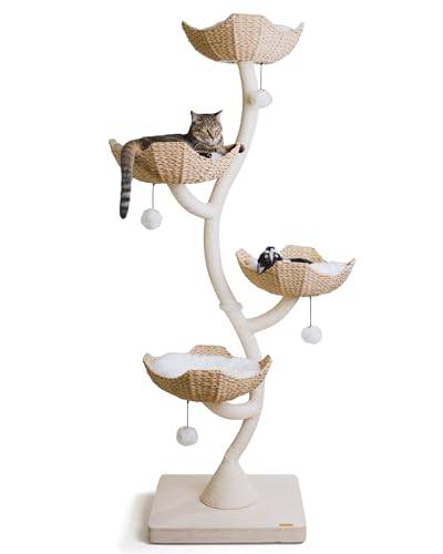 MAU 185,4 cm hoher moderner Katzenbaum Kratzturm für große Katzen, Kratzbaum Höhle, Katzenturm für mehrere Katzen, Luxus-Katzengeschenke von Mau Lifestyle von Mau Lifestyle