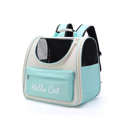 Mauedest Cat Bag Große Kapazität für Haustiere, tragbare Weltraumtasche Cat Out, atmungsaktive und sonnenabweisende Haustiertasche, Farbe Seegrün von Mauedest