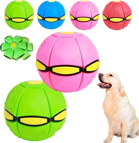 MavChanolia Ball Interaktives Weidespielzeug zum Stressabbau für Kinder, Doggy Delight Disc, Fliegende Untertassenball für Hunde, Hunde-Discball für mittelgroße Hunde von MavChanolia