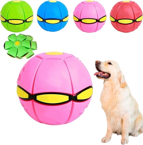 MavChanolia Ball Interaktives Weidespielzeug zum Stressabbau für Kinder, Doggy Delight Disc, Fliegende Untertassenball für Hunde, Hunde-Discball für mittelgroße Hunde von MavChanolia