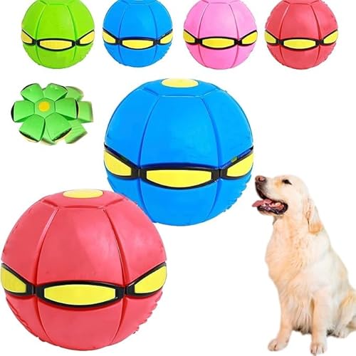 MavChanolia Ball Interaktives Weidespielzeug zum Stressabbau für Kinder, Doggy Delight Disc, Fliegende Untertassenball für Hunde, Hunde-Discball für mittelgroße Hunde von MavChanolia