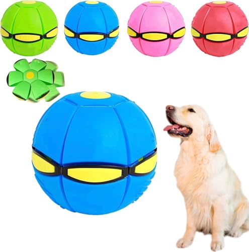 MavChanolia Ball Interaktives Weidespielzeug zum Stressabbau für Kinder, Doggy Delight Disc, Fliegende Untertassenball für Hunde, Hunde-Discball für mittelgroße Hunde von MavChanolia