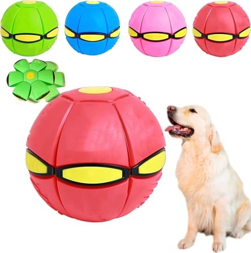 MavChanolia Ball Interaktives Weidespielzeug zum Stressabbau für Kinder, Doggy Delight Disc, Fliegende Untertassenball für Hunde, Hunde-Discball für mittelgroße Hunde von MavChanolia