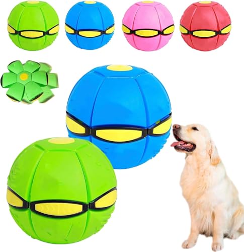 MavChanolia Ball Interaktives Weidespielzeug zum Stressabbau für Kinder, Doggy Delight Disc, Fliegende Untertassenball für Hunde, Hunde-Discball für mittelgroße Hunde von MavChanolia