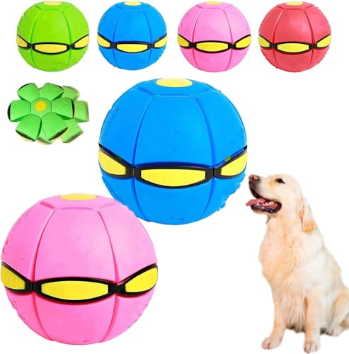 MavChanolia Ball Interaktives Weidespielzeug zum Stressabbau für Kinder, Doggy Delight Disc, Fliegende Untertassenball für Hunde, Hunde-Discball für mittelgroße Hunde von MavChanolia