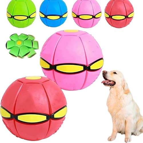 MavChanolia Ball Interaktives Weidespielzeug zum Stressabbau für Kinder, Doggy Delight Disc, Fliegende Untertassenball für Hunde, Hunde-Discball für mittelgroße Hunde von MavChanolia