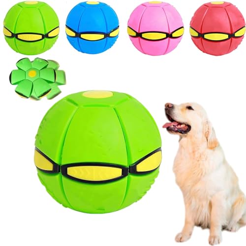 MavChanolia Ball Interaktives Weidespielzeug zum Stressabbau für Kinder, Doggy Delight Disc, Fliegende Untertassenball für Hunde, Hunde-Discball für mittelgroße Hunde von MavChanolia