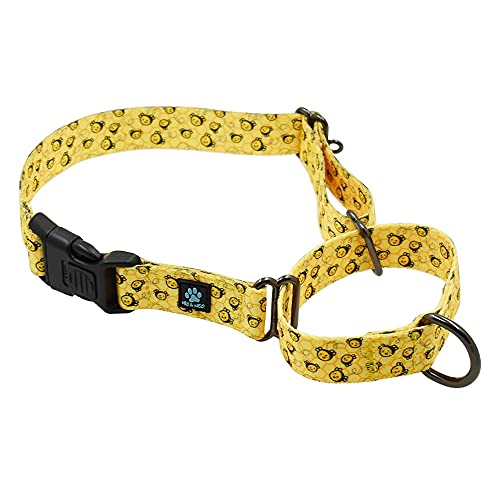 Max and Neo Gemustertes Martingale-Hundehalsband – Wir spenden ein Halsband an eine Hunderettung für jedes verkaufte Halsband (klein, gelbe Bienen) von Max and Neo