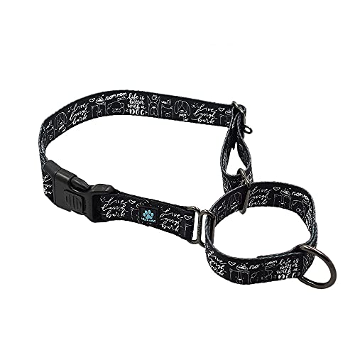 Max and Neo Gemustertes Martingale-Hundehalsband – wir spenden ein Halsband an eine Hunderettung für jedes verkaufte Halsband (klein, das Leben ist besser mit Hunden) von Max and Neo