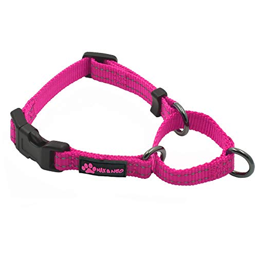 Max and Neo Martingale-Halsband aus Nylon – wir spenden ein Halsband an eine Hunderettung für jedes verkaufte Halsband (XS, Pink) von Max and Neo