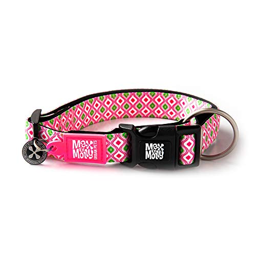 Max & Molly Retro-Hundehalsband mit Sicherheits-QR-Code, Hundemarke, weich, verstellbar und wasserdicht, niedliches adrettes Design für Mädchen und Jungen, Hunde und Welpen, Größe XS von Max & Molly Urban Pets