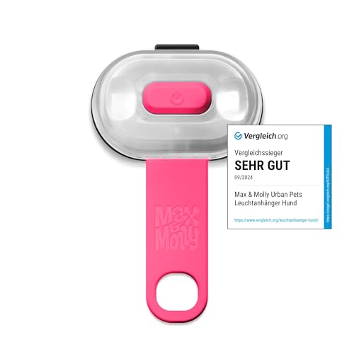 Max Molly | LED Sicherheitslicht für Leine, Geschirr, Halsband, Pink, sehr hell Max Molly | LED Sicherheitslicht für Leine, Geschirr, Halsband, Pink, sehr hell von Max & Molly Urban Pets