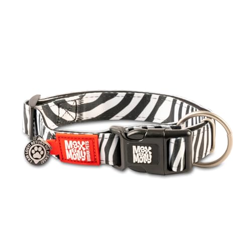 Max & Molly Gotcha! Smart ID Hundehalsband - Zebra Classic, M von Max & Molly Urban Pets