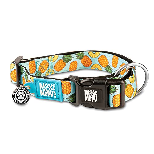 Max & Molly Hundehalsband mit Sicherheits-QR-Code, Hundemarke, weich, verstellbar und wasserdicht, niedliches Sommer-Themen-Design für Mädchen und Jungen, Hunde und Welpen, Größe XS von Max & Molly Urban Pets