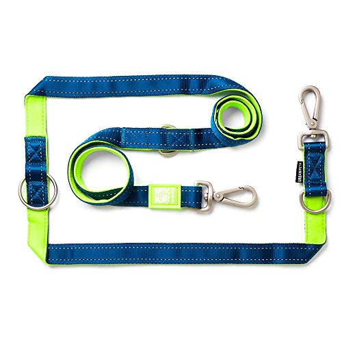 Max & Molly Multifunktions Hundeleine 2m mit 2 Karabinern, Matrix Lime Green/XS Umhängeleine Gepolstert, Sicher & Flexibel - Komfort für deinen treuen Begleiter von Max & Molly Urban Pets