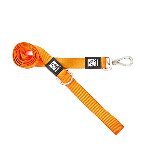 Max & Molly Pure Orange - Hochwertiges und farbenfrohes Design - Komfortabel - Sicher - gepolstertes Neopren - sportlich und elegant - Kurze Leinen, L von Max & Molly Urban Pets