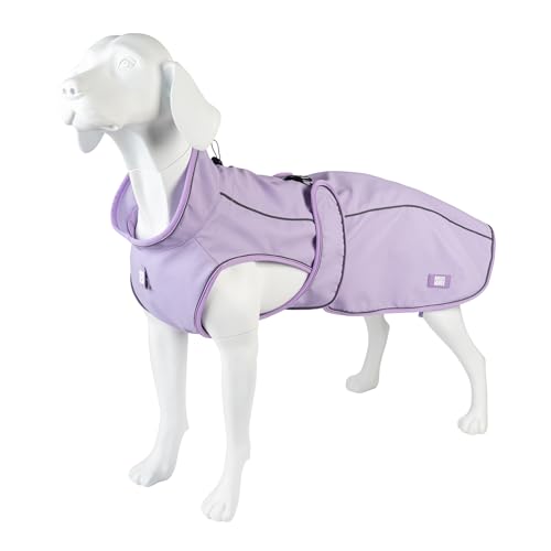 Max & Molly Regenmantel Hund wasserdicht, L, Lavender, Sportliche Regenjacke für Hunde mit verstellbarem Bauchgurt, Reflektierend und Sicher, Regenjacke Hund mit Geschirröffnung von Max & Molly Urban Pets