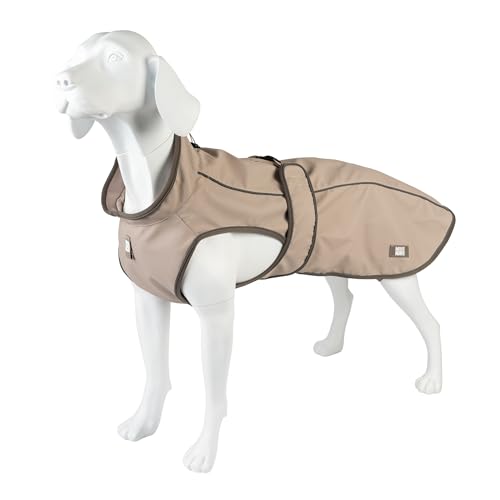 Max & Molly Regenmantel Hund wasserdicht, L, Sand, Sportliche Regenjacke für Hunde mit verstellbarem Bauchgurt, Reflektierend und Sicher, Regenjacke Hund mit Geschirröffnung von Max & Molly Urban Pets