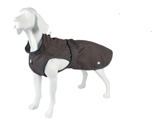 Max & Molly Regenmantel Hund wasserdicht, L, Stone, Sportliche Regenjacke für Hunde mit verstellbarem Bauchgurt, Reflektierend und Sicher, Regenjacke Hund mit Geschirröffnung von Max & Molly Urban Pets