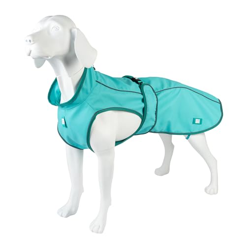 Max & Molly Regenmantel Hund wasserdicht, L, Turquoise, Sportliche Regenjacke für Hunde mit verstellbarem Bauchgurt, Reflektierend und Sicher, Regenjacke Hund mit Geschirröffnung von Max & Molly Urban Pets