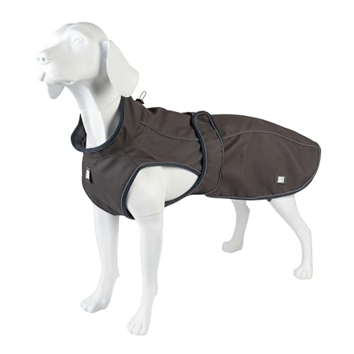 Max & Molly Regenmantel Hund wasserdicht, S, Stone, Sportliche Regenjacke für Hunde mit verstellbarem Bauchgurt, Reflektierend und Sicher, Regenjacke Hund mit Geschirröffnung von Max & Molly Urban Pets