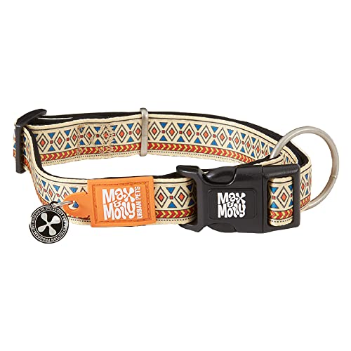 Max & Molly Gotcha! Hundehalsband Halsband Hund mit Smart ID, gepolstertes Neopren Halsband mit Design für kleine Hunde, wasserdicht, bequem, verstellbar, Ethnic, S von Max & Molly Urban Pets