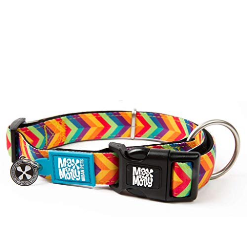 Max & Molly Gotcha! Hundehalsband Halsband Hund mit Smart ID, gepolstertes Neopren Halsband mit Design für kleine Hunde, wasserdicht, bequem, verstellbar, Summertime, S von Max & Molly Urban Pets