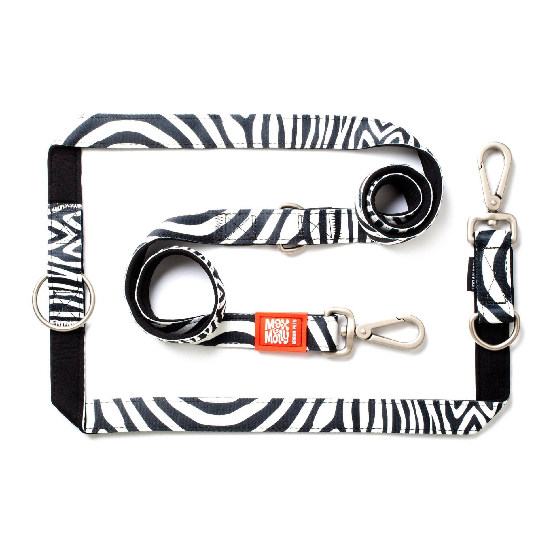 Max & Molly Multi-Function Hundeleine - Zebra - S von Max & Molly