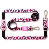 Max & Molly Multifunktionsleine Leopard Pink - 200 cm lang, 20 mm breit (Größe M) von Max & Molly