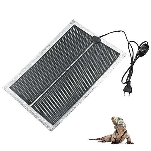 MaxEarn 20W 42x28cm Reptile Heizmatte mit Wärmedämmfolie, Einstellbar Wärmematte Terrarium mit Temperaturregelung, Heizkissen Wärmekissen für Reptilien Amphibien Schildkröte Schlangen Eidechse Gecko von MaxEarn