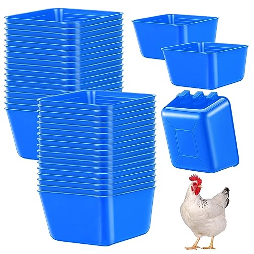 Maxdot 20 Stück Käfigbecher Hühner-Futterspender Bewässerung 473 ml Vogelfutterspender Hängender Häschenkäfig Futterspender Huhn Wassernapf für Haustier Papagei Hahn Sittich Gamefowl Geflügel Taube von Maxdot