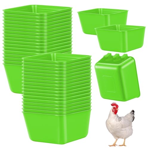 Maxdot 20 Stück Käfigbecher Hühner-Futterspender Bewässerung 473 ml Vogelfutterspender Hängender Hasenkäfig Futterspender Huhn Wassernapf für Haustier Papagei Hahn Sittich Gamefowl Geflügel Taube von Maxdot