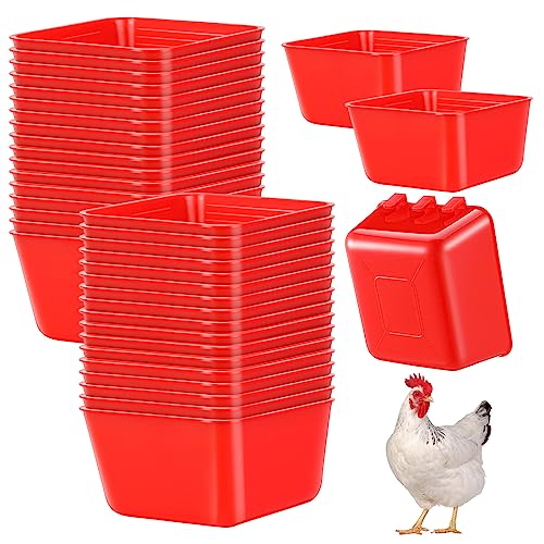 Maxdot 20 Stück Käfigbecher Hühner-Futterspender Bewässerung 473 ml Vogelfutterspender Hängender Hasenkäfig Futterspender Huhn Wassernapf für Haustier Papagei Hahn Sittich Gamefowl Geflügel Taube von Maxdot