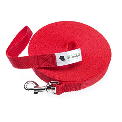 Maximum Pet Products Hundetrainingsleine, 1,5 m, Rot von Maximum Pet Products