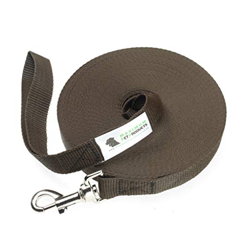 Maximum Pet Products Hundetrainingsleine, 25 m, Braun von Maximum Pet Products