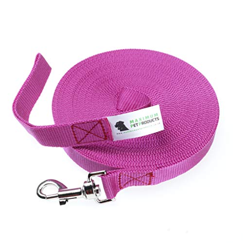 Maximum Pet Products Hundetrainingsleine, 45 m, Fuchsia von Maximum Pet Products