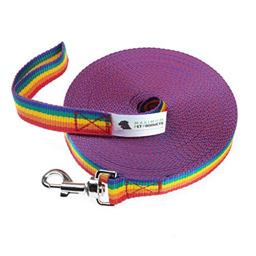 Maximum Pet Products Hundetrainingsleine (25 m, Regenbogen) von Maximum Pet Products