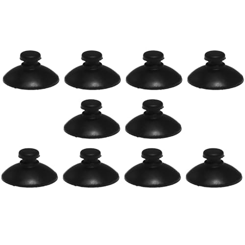 Maxmoral 10 x Saugnapfhalter für Aquarien, 20 mm, Saugnapfhalter, Gummi-Saugnapf-Klemme für Aquarium, aufblasbare Filtration, Luftbelüftung, Schwarz, 10 Stück von Maxmoral