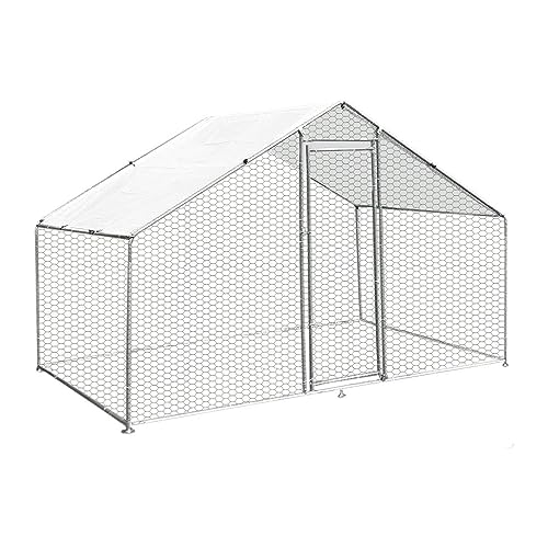 MaxxPet Hühnerstall Winterfest - Voliere Hühner Outdoor - 3x2x3m - Hühnerhaus und Hühnergehege - Freilaufgehege Hühner Garten - Chicken Coop - Hochwertig Metall von MaxxPet