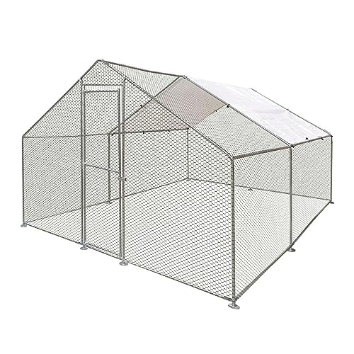 MaxxPet Hühnerstall Winterfest - Voliere Hühner Outdoor - 3x4x2m - Hühnerhaus und Hühnergehege - Freilaufgehege Hühner Garten - Chicken Coop - Hochwertig Metall von MaxxPet