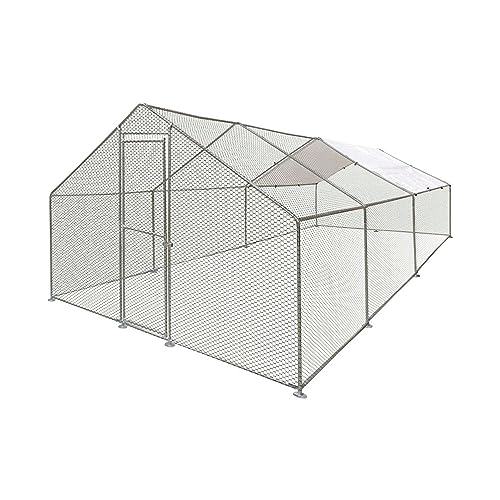 MaxxPet Hühnerstall Winterfest - Voliere Hühner Outdoor - 3x6x2m - Hühnerhaus und Hühnergehege - Freilaufgehege Hühner Garten - Chicken Coop - Hochwertig Metall von MaxxPet