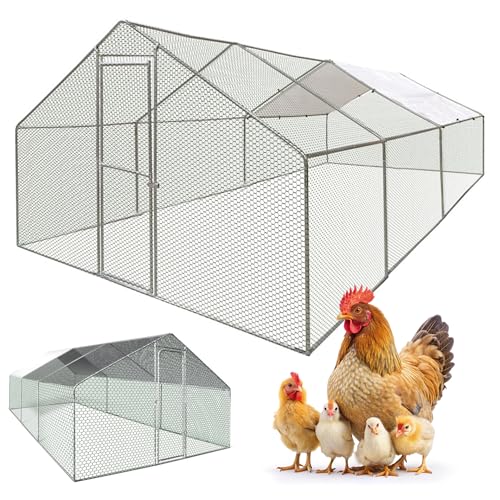 MaxxPet Hühnerstall Winterfest - Voliere Hühner Outdoor - 3x6x2m - Hühnerhaus und Hühnergehege - Freilaufgehege Hühner Garten - Chicken Coop - Hochwertig Metall von MaxxPet