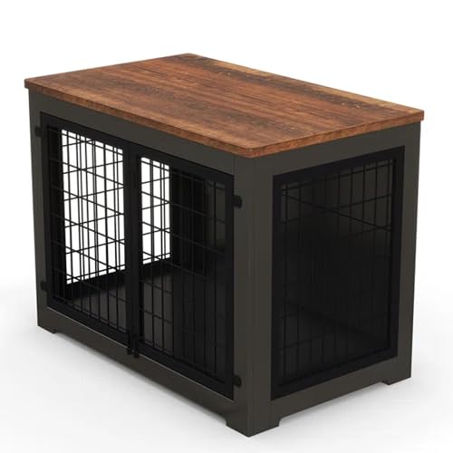 MaxxPet Hundebank aus Holz - Bank - Hundehaus für drinnen - 106x60x77cm - Walnussholz von MaxxPet