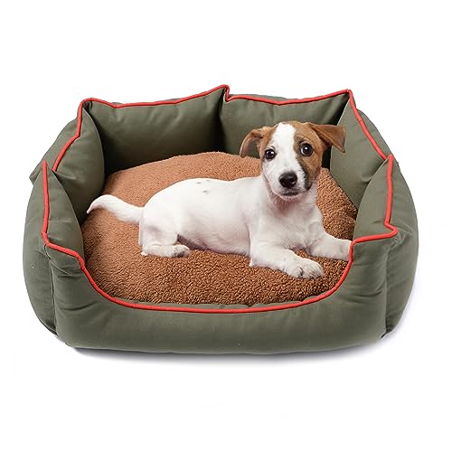 MaxxPet Hundekissen - Hundekörbchen - Dog Bed - Weiches Hundebett für große, mittlere und kleine Hunde - Hundekorb - Hundebett Waschbar - Tierkorb - 76x58x15 cm- Grün von MaxxPet