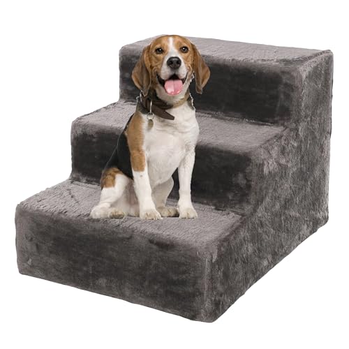 MaxxPet Hunderampe - Hundetreppe Kleine Hunde - für Bett oder Sofa - Hundetreppe Autorampe - Kofferraumrampe für Haustiere robust - Treppe Hunde - 45x60x40 cm - Schwarz von MaxxPet