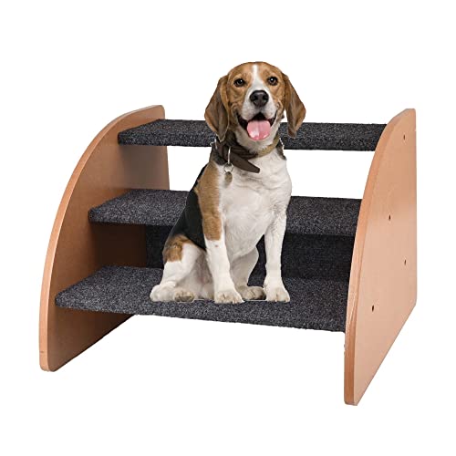 MaxxPet Hundetreppe - Hundetreppe Kleine Hunde - für Bett oder Sofa - Hundetreppe Autor - Kofferraumrampe für Haustiere robust - Katzentreppe - Kofferraumrampe für Haustiere robust - 42x39x30 cm von MaxxPet