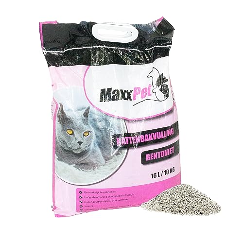 MaxxPet Katzenstreu - Klumpende Katzenstreu - Babypuderduft - 16 Liter - Katzenstreu - Katzenstreu mit wenig Staub und groben Körnern von MaxxPet